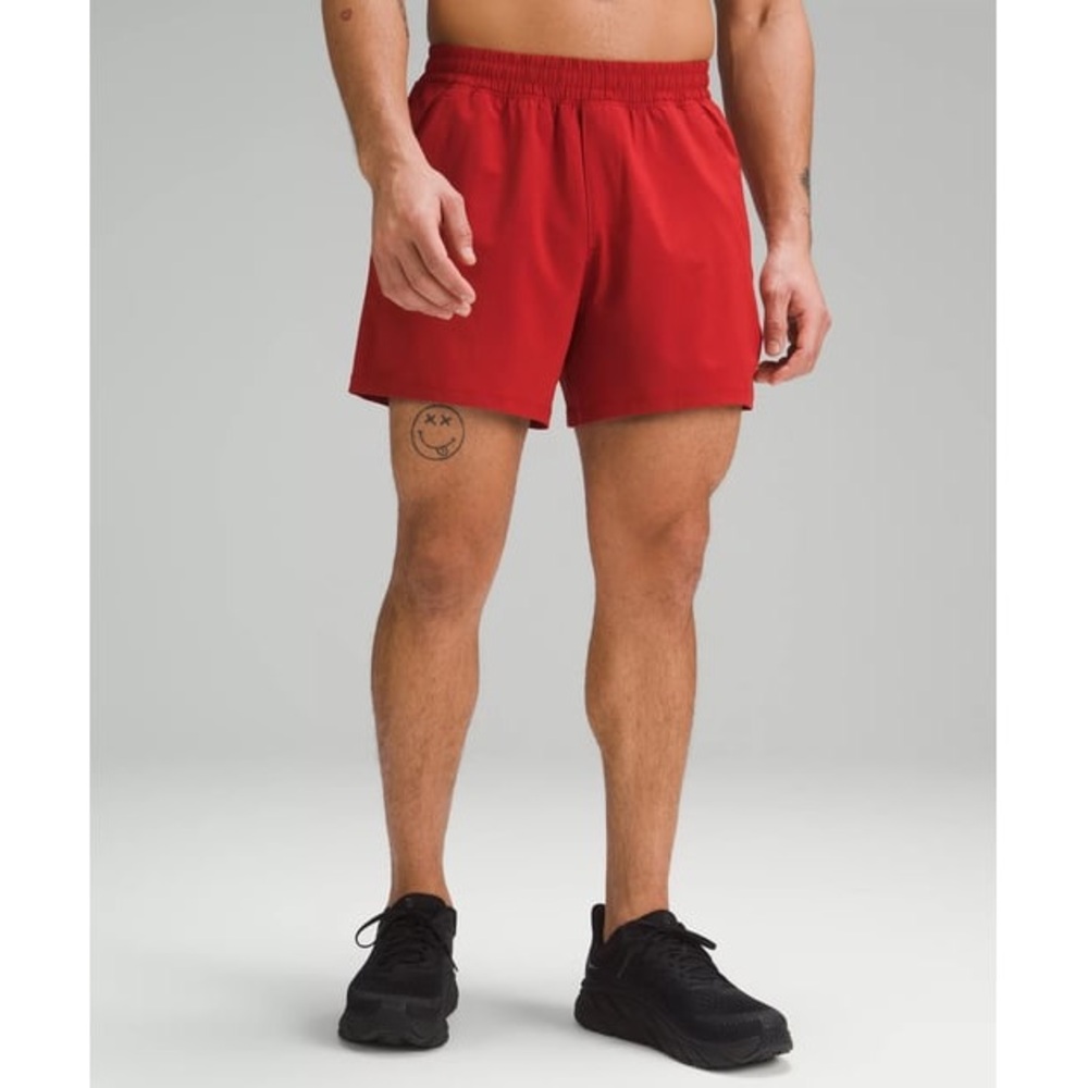 SIZE L Sport Red Lulu Lemon Pace Breaker Shorts 5”